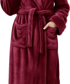 NY Threads Premium Womens Robe, Plush Fleece Long Bath Robe for Women, Fluffy Soft Women's Bathrobe
