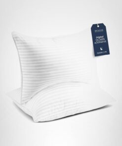 Beckham Hotel Collection Bed Pillows King Size Set of 2 - Down Alternative Pillow for Back, Stomach or Side Sleepers