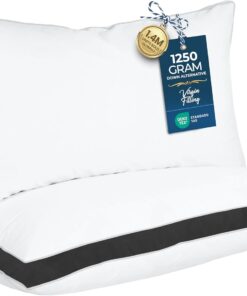 Utopia Bedding Bed Pillows for Sleeping Standard Size (White), Set of 2, Soft & Fluffy Pillow with Down Alternative Filling, Cooling, Hotel Quality, Gusseted Pillow for Back, Stomach or Side Sleepers