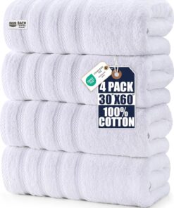 Utopia Towels 4 Pack Premium Extra Large Bath Towels Set, (30 x 60 Inches) 100% Ring Spun Cotton 500GSM, Lightweight and Highly Absorbent Quick Drying Towels, Perfect for Daily Use (Grey)