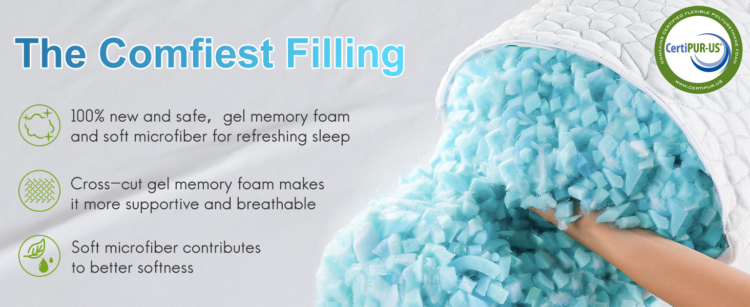 premium gel memory foam pillows