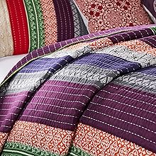 marley patched stripe quilt detail